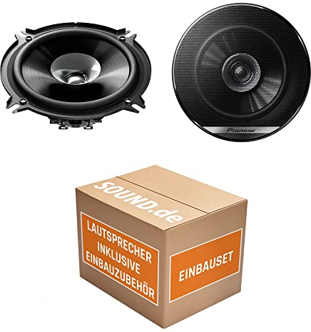 Lautsprecher Einbauset passend mit Pioneer TS-G1310F - 13cm Doppelkonus 130mm PKW KFZ Auto Einbausatz - passend für Mercedes W123 Heck