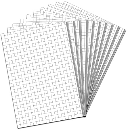 Pellicola di trasferimento MT80P trasparente con linee a griglia, nastro applicabile per plotter in PVC, pellicola di trasferimento per incollare adesivi in vinile (10 pezzi in formato A4)