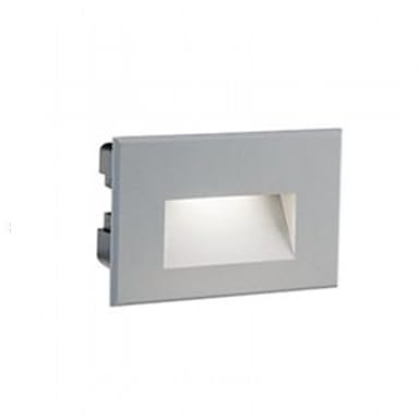 Lampada Segna Passo Rettangolare da Incasso a Parete a LED 3W 4000K Sovil Alluminio