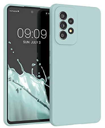kwmobile Handyhülle für Samsung Galaxy A53 5G Hülle - Case Silikon - Kabelloses Laden - Schutzhülle Cover in Cool Mint