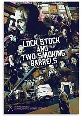 Lock Stock And Two Smoking Barrels Crime Comedy Movie Poster Poster Decorative Painting Canvas Wall Art Living Room Posters Bedroom Painting 20x30inch(50x75cm)