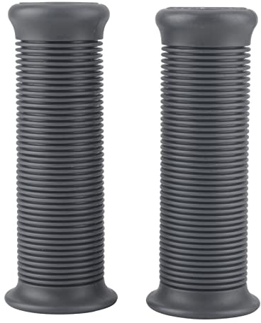 Motorcycle Grips, Pair of 1inch 25mm 1.1inch 28mm Universal Motorcycle Vintage TPU Handle Handlebar Grip(Dark Gray)
