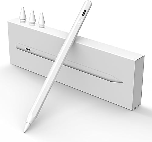 MEKO Pencil for iPad 2018-2025, 13 Minutes Fast Charging, Palm Rejection, Tilt Sensitivity, Stylus Pen Compatible with Apple iPad Pro 11/12.9/13, Air 3-5/M2/M3, Mini 5/6, i-Pad 6-11