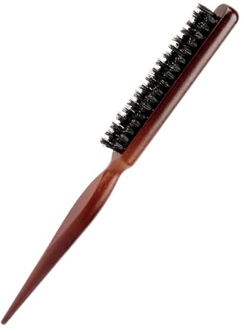 AIVEKE Borsten Haarbürste - Teasing Hair Brush Boar Bristle mit Holzgriff Sleek Bun BürsteWildschweinborsten Toupierbürste für Haus und Salon