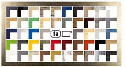 Multicolore Bilderrahmen Posterrahmen Puzzlerahmen 20x60 cm Farbe Gold Antik Blattgold 60x20 cm mit weisser Rückwand und Antireflex Acrylglas
