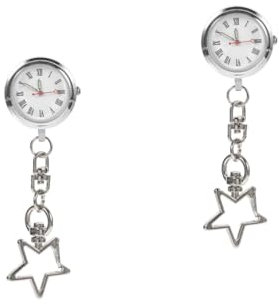 WRITWAA 2stücke Schwesternuhr Clip Praktische Taschenuhr Für Krankenschwestern Und Ärzte Elegantes Design Langlebig Und Vielseitig Für Einsatz Im Hochwertige Verarbeitung Einfach Zu