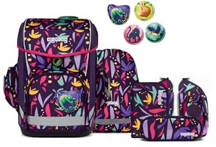 ergobag Schulranzen-Set cubo Light Set | extra leichter ergonomischer Schulranzen mit nur 780 g im 6-teiligen Set aus der Vorgänger-Kollektion für die Schule