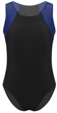 Hedmy Kinder Ballettanzug Ballett Trikot Body Turnanzug Ballettkleidung Tanzen Gymnastik Trikot Leotard für Jungen Navy blau 158-164