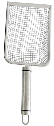 Baoblaze Streuschaufel aus Metall, Streureiniger, leicht zu reinigen, rostfrei, vielseitig einsetzbar, Heimtierbedarf, Streusieb für Katzen zum Muschelsammeln, 2.0 Mm X 2.0 Mm