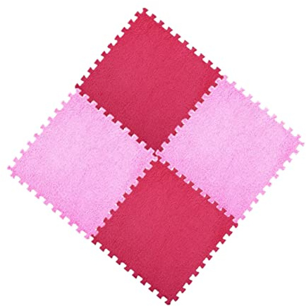 WHAMVOX 4pieza De Ejercicio Interconectables para Yoga y Fitness Juego Rosa Antideslizantes para Adultos Gimnasios y
