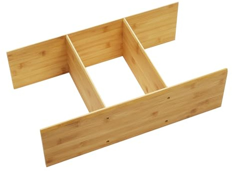 SOTECH ORGA-BOX Sistema di suddivisione per cassetti e cassetti estraibili 473 x 273 x 145 mm Inserto multifunzionale in bambù oliato Inserto per cassetti