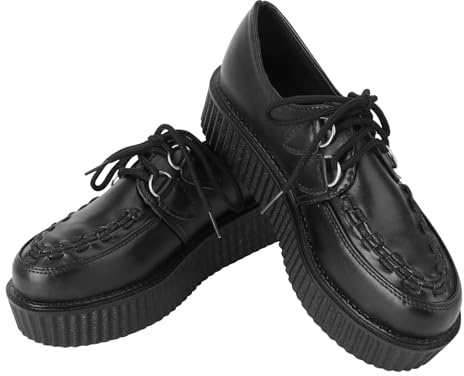 Abaodam Vintage Japanese-Style Thick Sole Shoes for Women Retro Anti-Slip Footwear with Soft Outsole Comfortable for Work Travel Party and Casual Wear Black