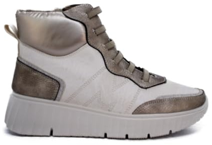 mysoft - Bota Deportiva Bicolor Cordon elástico - 25M631 para: Mujer Color: Hielo Talla: 39