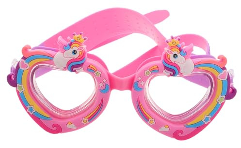 CIYODO Lunettes de Natation Garçon Fille Licorne Silicone Souple Étanches Antibuée Protection Uv pour Garçons et Filles Piscine