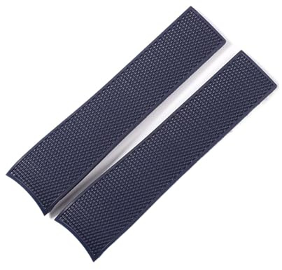 Cong Yi Klockarmband kompatibelt med CONQUEST HYDROCONQUEST Tillbehör Herr Vattentätt armband Mjukt gummisilikonarmband Kedja(Blue Band)