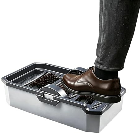 Självbetjäning sko sula rengöringsmaskin, utomhus skoskrapa rengöringsborste med absorberande dyna, ingen el, separat borstdesign, avtagbar design, för hem, kontor