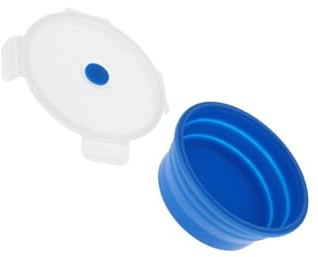 lopituwe Cuenco plegable de silicona apto para viajes. Cuencos plegables para acampar. Cuenco de silicona duradero de grado alimenticio para acampar. plegable, Azul, 900 ml