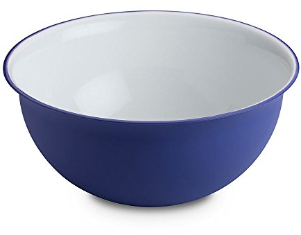 omada Design Ensaladera de 3.5 litros, Medidas: 26.5 x h 12 cm Blanco interior, coloreado en el exterior, en plástico y antibacteriano, Adecuado para MICROONDAS e irrompible, para cocina.