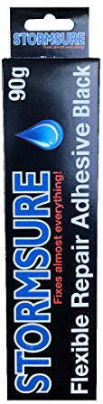 Stormsure Flexibler Reparaturkleber 90g (Schwarz) – Hochfester, Wasserdichter & Ultrabeständiger Dichtstoff für Flexible Reparaturen