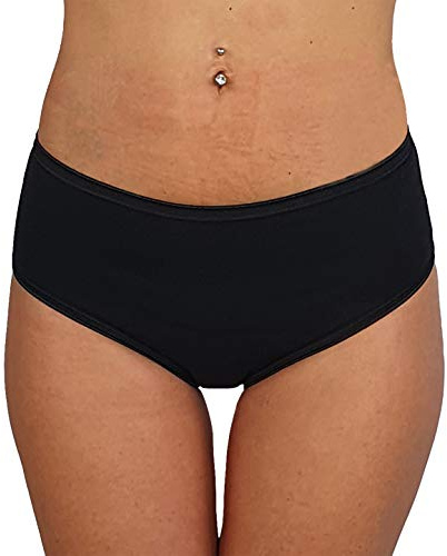 COTONELLA Slip Midi Donna in Cotone Elasticizzato Art. 3940 - Confezione da 6 Pezzi - Colori Bianco E Nero