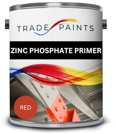 paints4trade Quick Drying Zinc Phosphate Red Oxide Metal Primer Paint – 2.5L - Anti-Corrosive Protective Coating for Bare Steel, Iron & Metal Surfaces, Fast Dry Industrial Primer