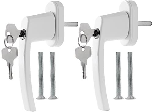 Panorama24 Fenstergriff abschließbar Fenstergriffe kindersicherung abschließbar im gekippten und geschlossenen Zustand 6 Stück Aluminium (Versch. Schlüssel)