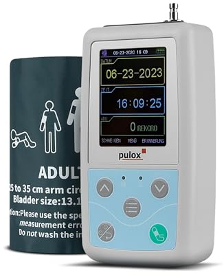 Pulox ABDM-50 Ambulantes Blutdruckmessgerät - Automatische Langzeit-Blutdruckmessung bis zu 24 Stunden - Inkl. Zubehör und PC-Software