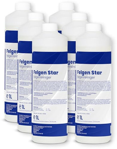 Mr. Perfect® Lot de 6 nettoyants concentrés pour jantes en aluminium et en acier, 1 l