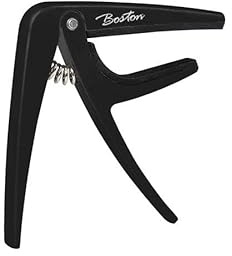 Spring loaded capo for ukulele/mandolin/banjo, black