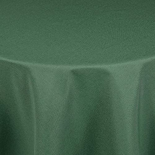 Tischdecke | Dunkelgrün - Oval - 130x220cm | Gartentischdecke | Outdoor-Decke | Lotus-Effekt | Leinen-Optik | Schmutzabweisend