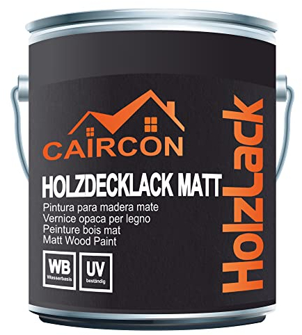 Holzfarbe Matt Holzlack Möbelfarbe Holzschutzfarbe - Schwarz 5L