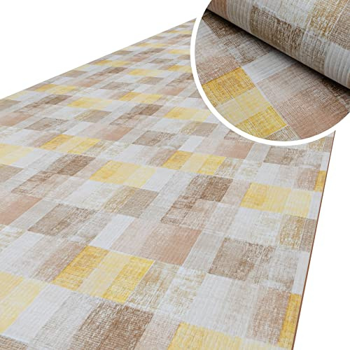 ANRO Küchenläufer Küchenteppich rutschfest Teppich Läufer Küche PVC pflegleicht Teppichläufer Flur abwaschbar Mosaik Bunt 300x52cm