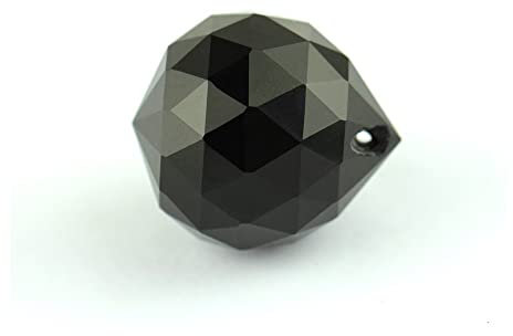 Kronleuchter Kristall Prismen Anhänger Bunte Kristallleuchter Facettierte Kugeln Kristallglas Feng Shui Kugeln Hängelampe Party Crystals Lighting Lamp Ersatzteile ( Color : Nero , Size : 30mm 10pcs )