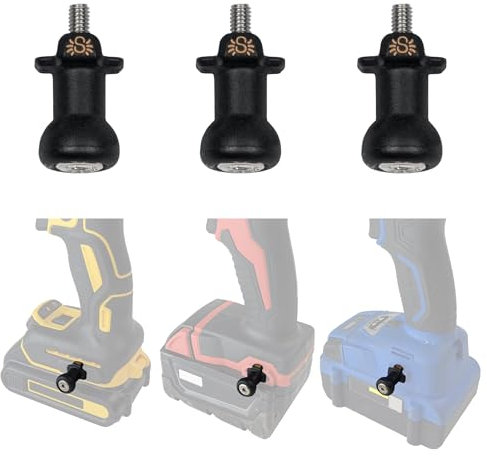 Spider Tool Holster - Drill Pins - Pack of Two - Attaches to The Side of Any Brand Power Drill and Driver with provided Screws - Pairs with Spider Tool Holster and Tool Docks