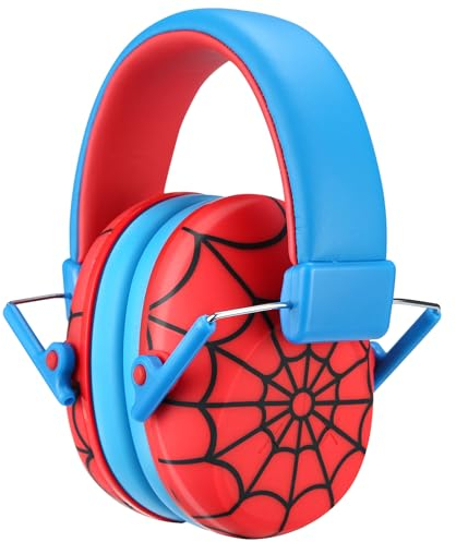 ProCase Cuffie Antirumore Bambini Cuffie per la Protezione dell'Udito Riduzione del Rumore Cuffie Rumore -Rosso Blu
