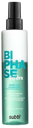 Biphase Démêlant Hydratant cheveux Biphase Subtil 200ml Conditionneur Conditionneur pour cheveux secs, normaux