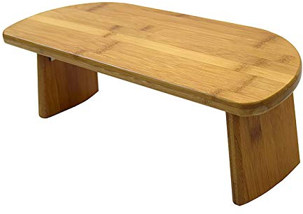 Samnuerly Achtsame und Moderne klappbare Meditationsbank mit arretierbaren Magnetscharnieren – zusätzliche tragbare Reise-Tragetasche – ergonomischer Bambus-Yoga-Hocker