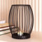 Gadgy Kerzenständer schwarz - Windlicht groß für Kerzen - Kerzenhalter schwarz - Laterne Wohnzimmer Deko - Metall Kerzen Deko - Windlicht schwarz - Laterne schwarz – Windlicht groß 20 x 23 cm