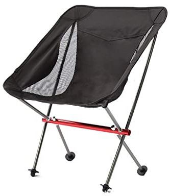 YIHANSS Tragbarer Outdoor-Klappstuhl mit Rückenlehne, Faltbarer Angelpicknickhocker, zusammenklappbarer Campingstuhl