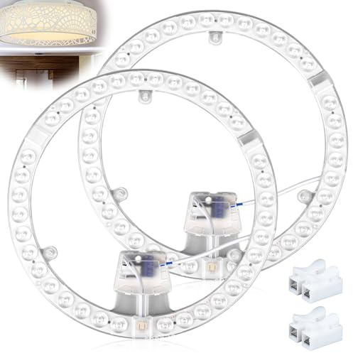 Kit di Conversione LED da 36 W per Plafoniere: Modulo Con Scheda e Magneti di Fissaggio, Lampada ad Anello Ø 23 cm (Bianco)