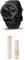 Garmin vívomove Sport, Hybrid Smartwatch with up to 5 days battery life, Black & Quick Release Band (20 mm) - Blush Pink with Light Gold