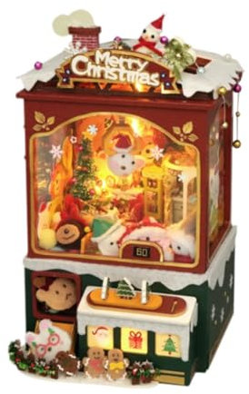 Qianly DIY Weihnachts Buchstützen Kits, 3D Buchstützen Puzzle Aus Holz für Die