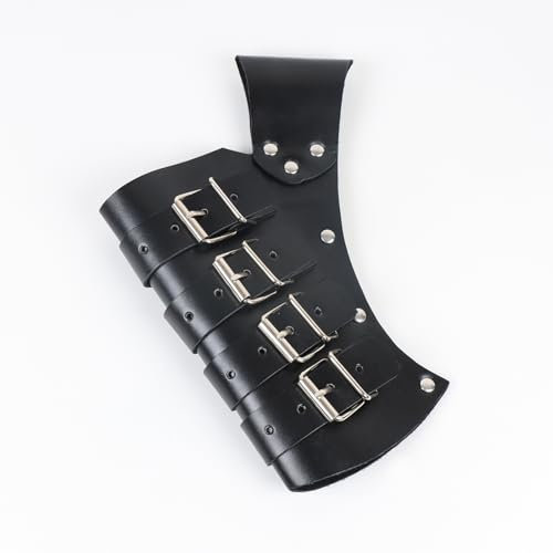 FHUILIJH Mittelalterliche Schwertscheide Scheide Schwerthalter Gürtel Renaissance Retro Leder Schwert Taillengürtel,Schwarz,25cm