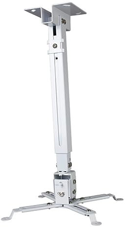 jojofuny 15kg Support De Plafond pour Projecteur Charge De Bras Réglable Mural pour Vidéoprojecteur LED Modèle Blanc