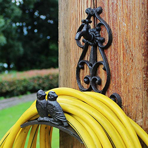 LJPZYOY Robuster Schlauchaufroller-Halter aus Gusseisen zur Wandmontage für die Aufbewahrung von Gartenschläuchen im Innen- und Außenbereich. Metall-Schlauchaufroller-Ständer