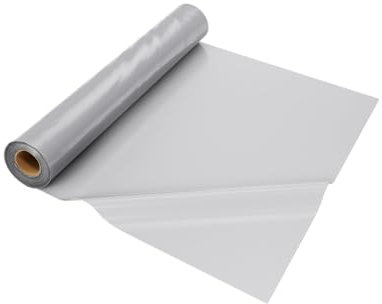 VEVOR Telo di Plastica 0,2 mm, 2 m x 50 m Barriera al Vapore per Intercapedine, Rotolo di Telo in Polietilene per Giardino ad Alta Resistenza, Telo per Pittori Fornitura di Plastica Agricola Grigio