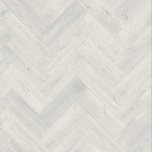 VINYL FLOORING UK 009S Mayfair White Wood Effect Anti-Slip Vinyl Flooring For Kitchen, Bathroom, 2.3mm Thick Foam Backed Vinyl Sheet-2m(6'6) X 2m(6'6)-4m²