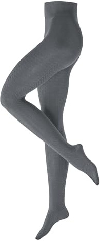 Burlington Cosy Cottage W Ti Cotone Lana Fantasia Collant, Grigio Grigio 3208, 36-38 Donna