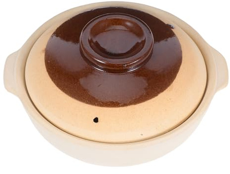 HOLIDYOYO Casserole Céramique Vintage Avec Couvercle Pour Cuisson De Soupes Et Porridge Pot Terre Cuite Pour Plats à Emporter Et Compatible Avec -