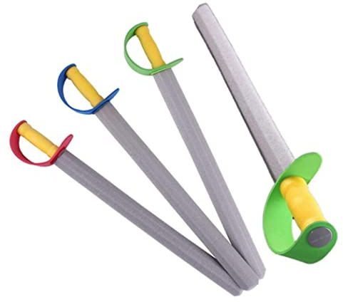Hperu 4pcs Pirata Spada 21in Schiuma Spada per Bambini Eva Giocattolo di Sicurezza Morbida Impermeabile